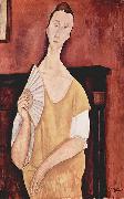 Amedeo Modigliani Woman with a Fan oil on canvas